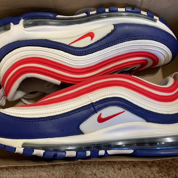 Nike air max 97 USA colorway used/ box damaged/ size 8.5 - Picture 2 of 4